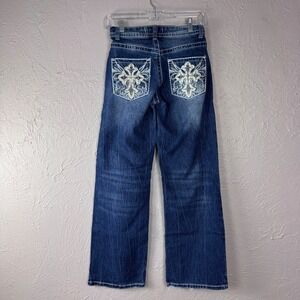 Disclosure size 0/24 boot cut straight leg western bling jeans Rodeo Country